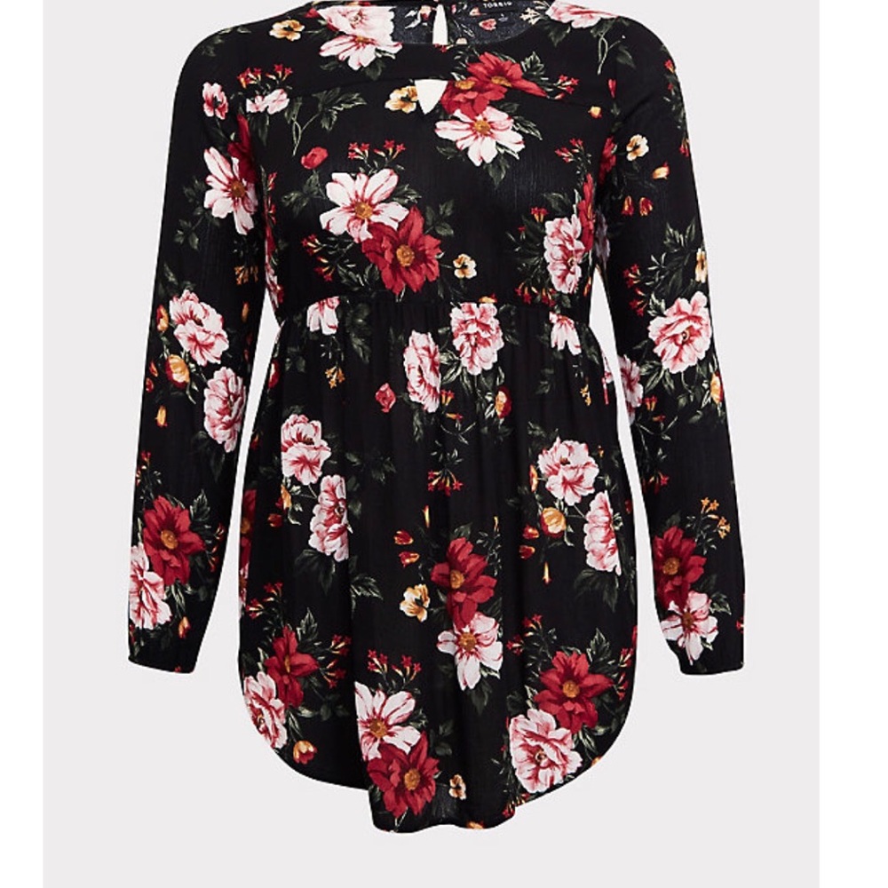 NWOT - Floral Babydoll Tunic